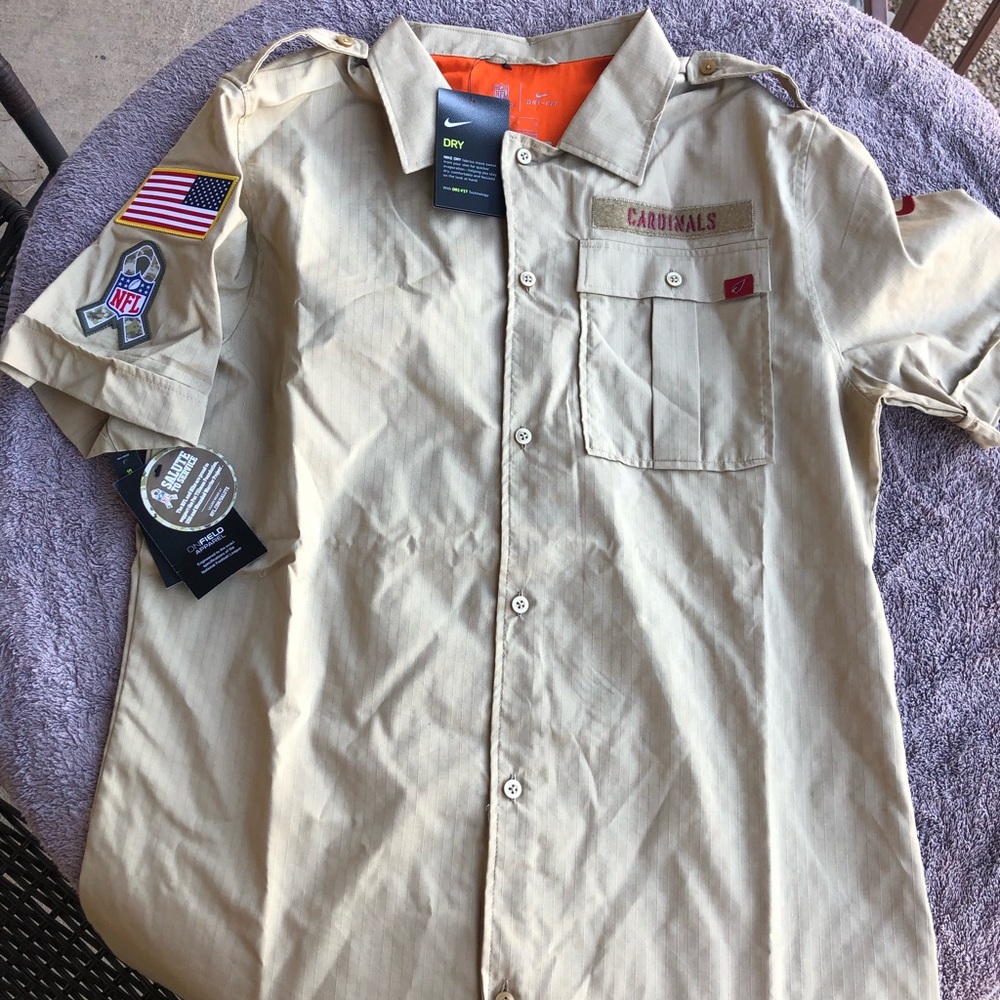 NFL “SALUTE TO SERVICE” Cardinals Button Polo S